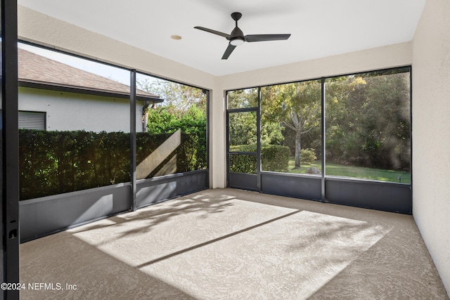 272 Hammocks Landing Dr, Ponte Vedra, FL 32081 - unfurnished sunroom featuring a ceiling fan