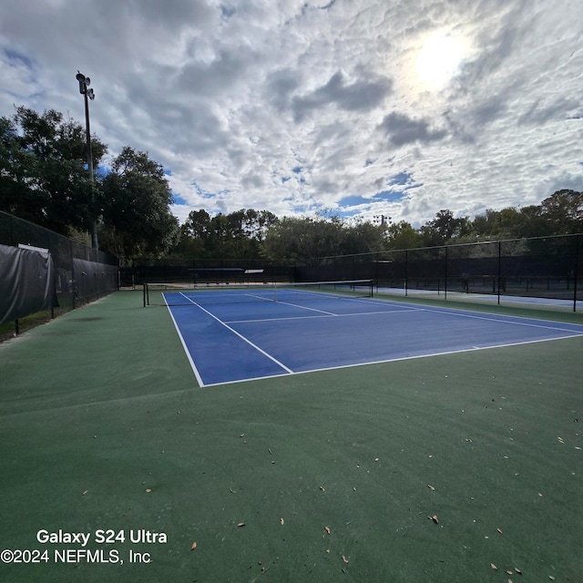 view of tennis court