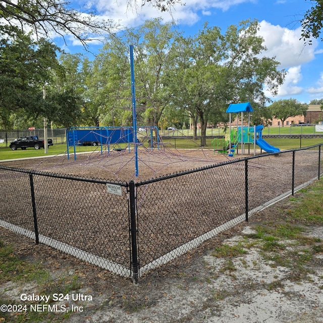 view of jungle gym