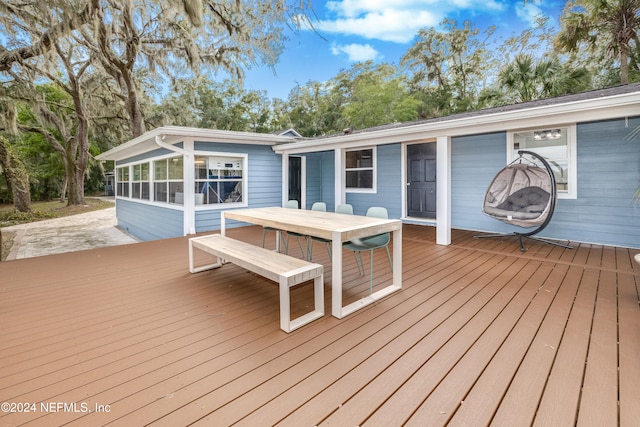 view of wooden deck