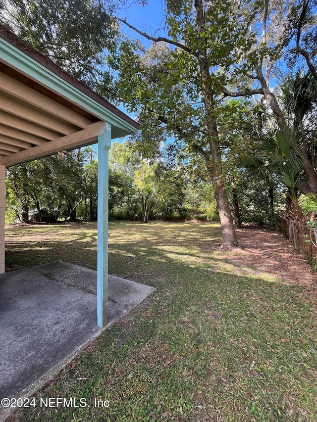 view of yard with a patio