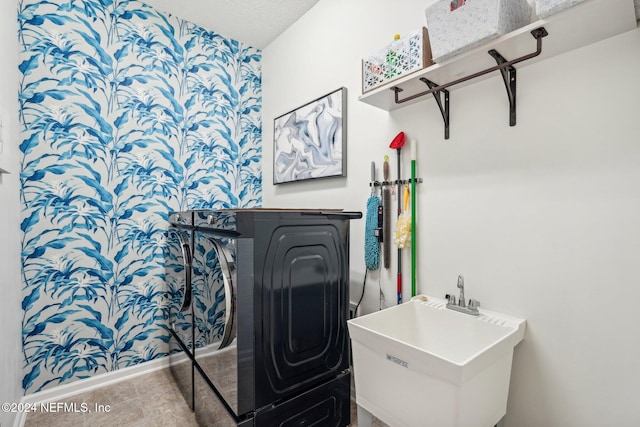 laundry area featuring sink