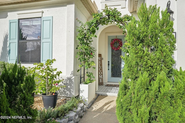 view of doorway to property