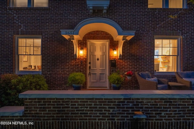 view of doorway to property