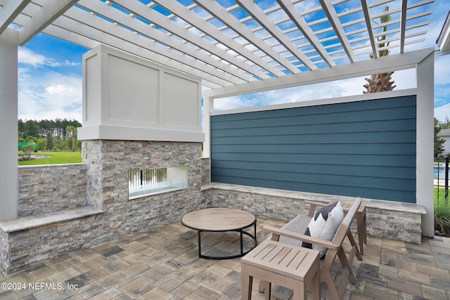 view of patio / terrace with a pergola