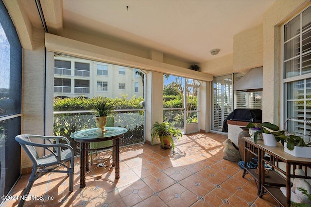 view of sunroom