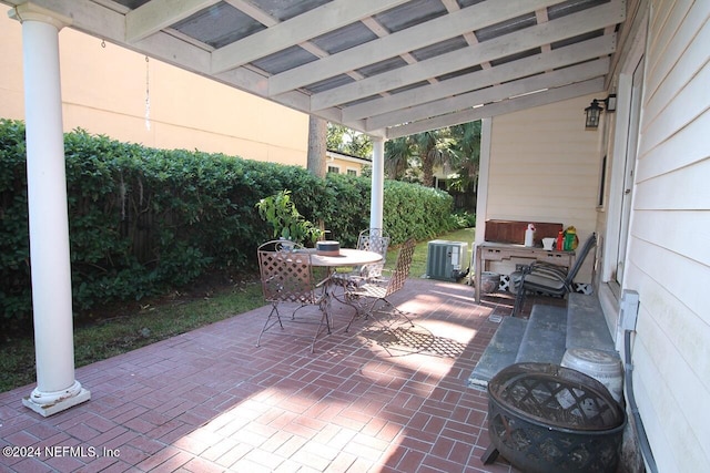 view of patio / terrace with cooling unit