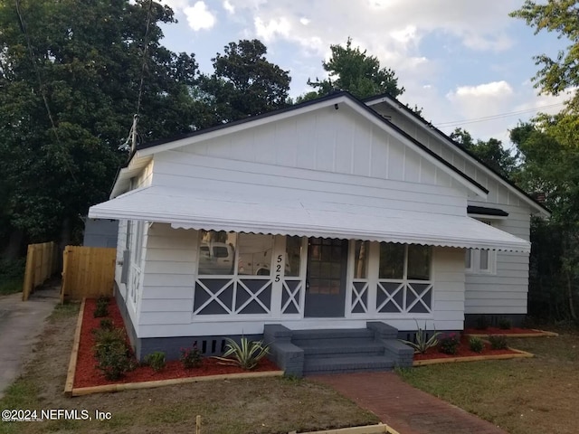 view of bungalow-style home