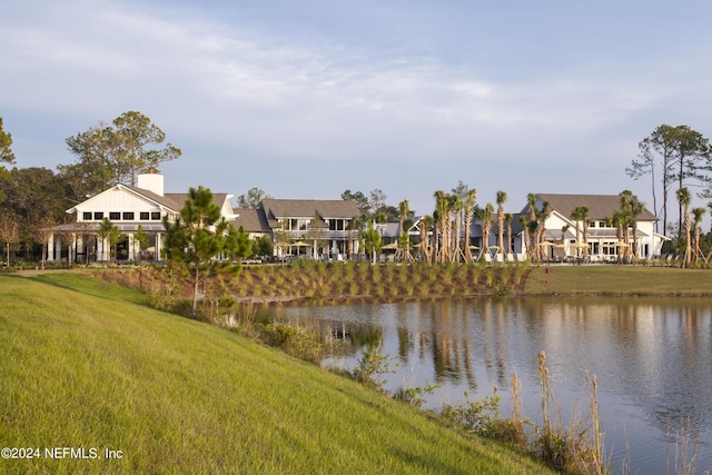 property view of water featuring a residential view