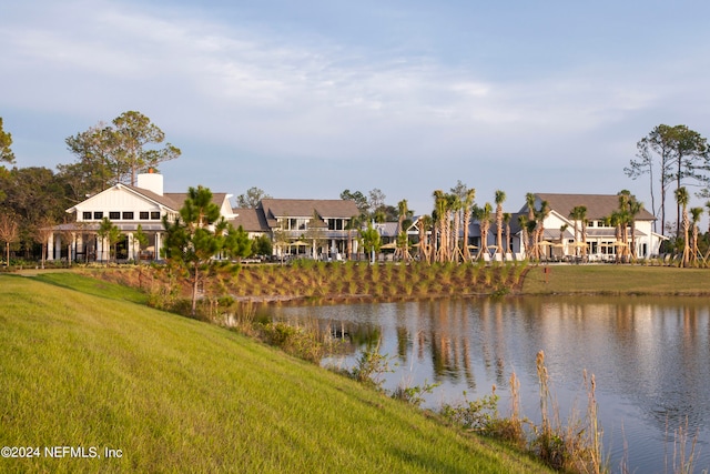 water view with a gazebo