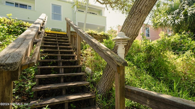 view of stairway