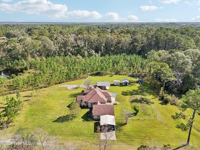 aerial view featuring a rural view