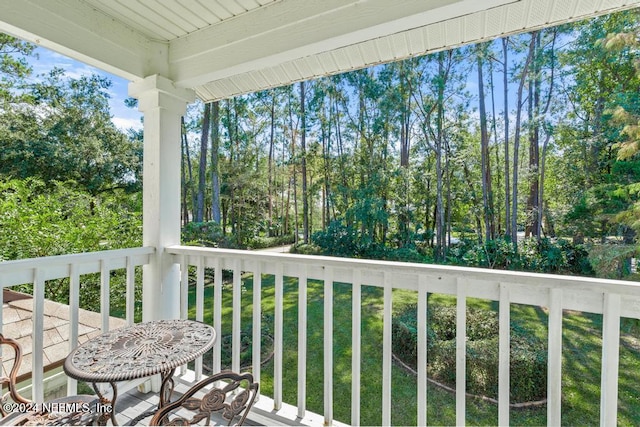 view of balcony