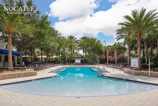 view of pool with a patio area