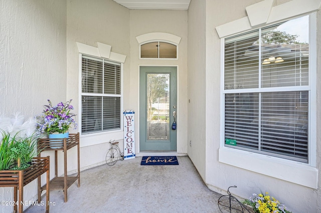 view of doorway to property