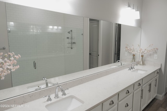 95 Caribbean Pl, Saint Johns, FL 32259 - bathroom featuring a sink, a stall shower, and double vanity