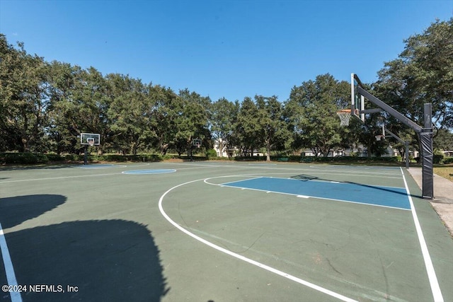 view of basketball court