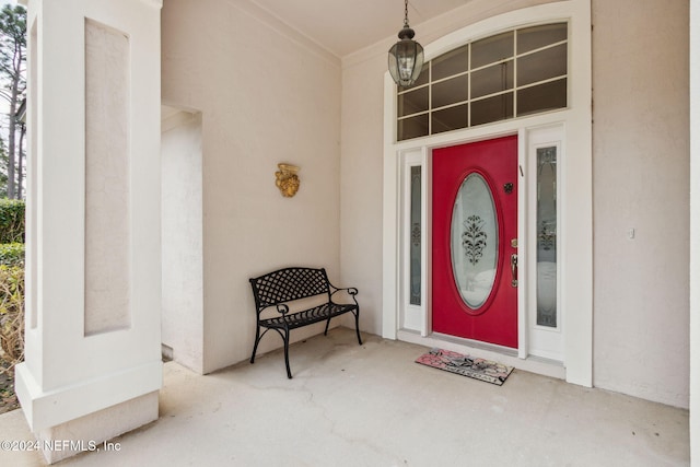 view of doorway to property