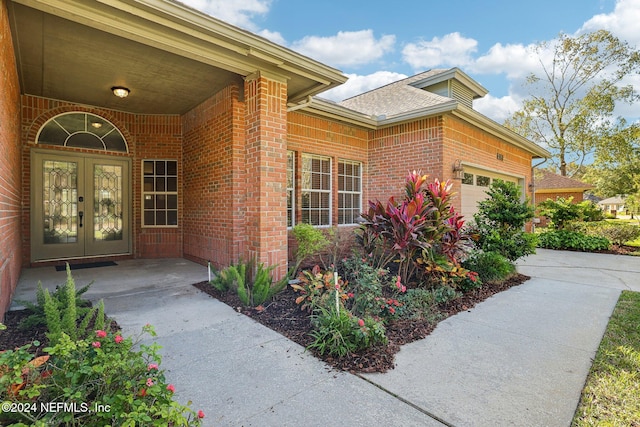 entrance to property featuring a garage