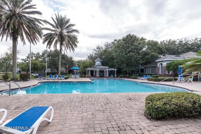 view of pool with a patio area