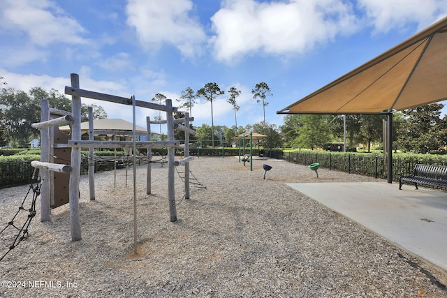 view of jungle gym