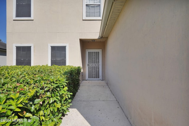 view of doorway to property