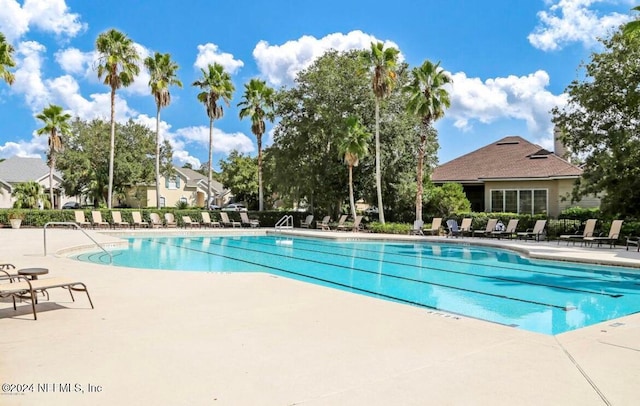 view of pool with a patio area