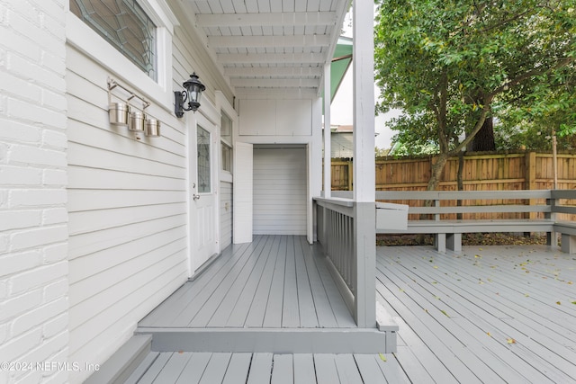 view of wooden terrace