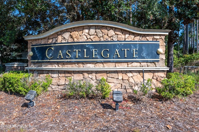 view of community sign