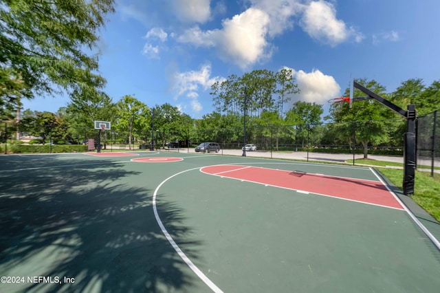 view of basketball court