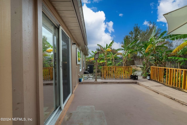 view of patio with cooling unit