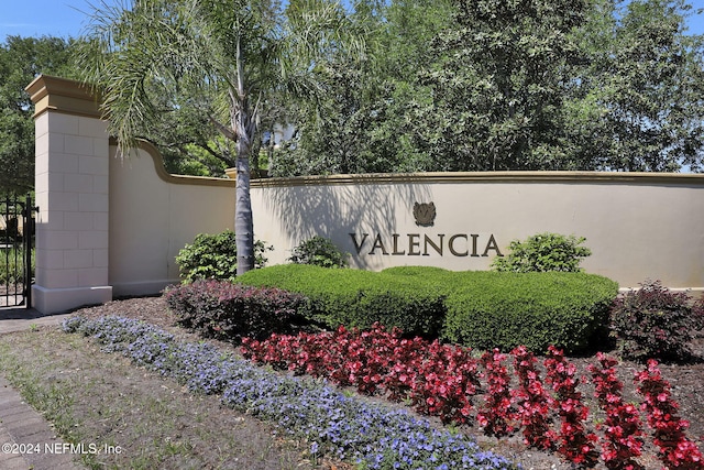 view of community sign