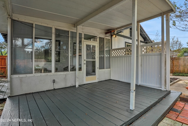 view of wooden terrace