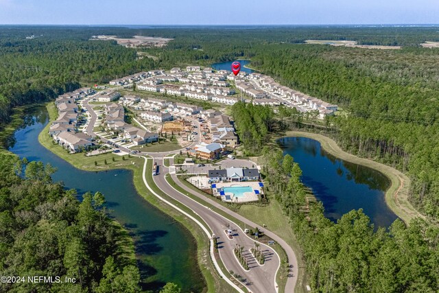 488 Coastline Way, Saint Augustine, FL 32092 - aerial view of property and surrounding area with a forest and a nearby body of water