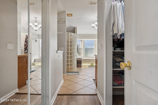 bathroom with wood-type flooring