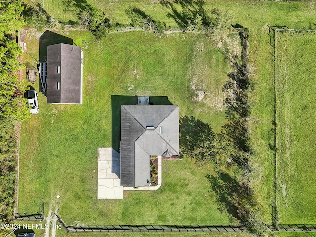 aerial view featuring a rural view