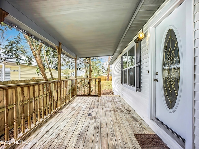 view of wooden deck