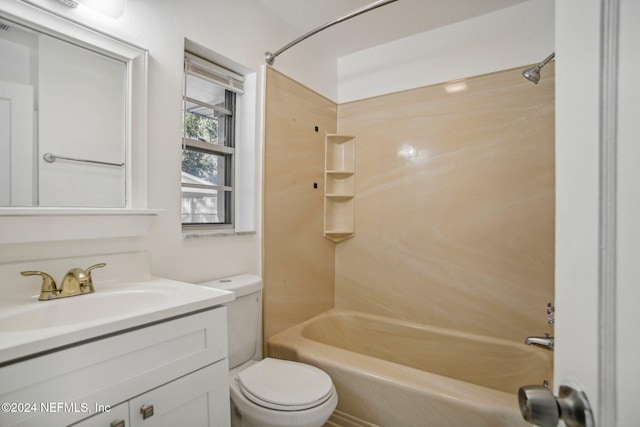 3730 Abby Ln, Jacksonville, FL 32207 - full bathroom featuring vanity, shower / bathtub combination, and toilet