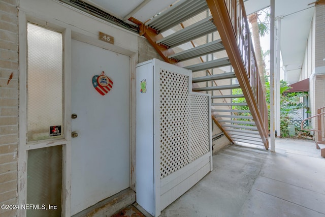 exterior details featuring concrete flooring