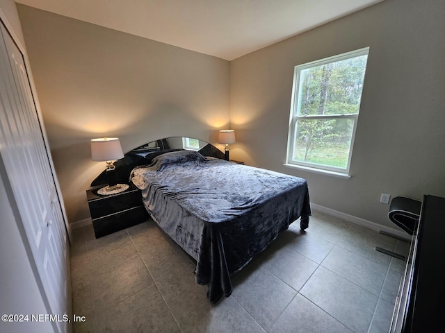 tiled bedroom featuring billiards