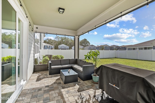 view of sunroom