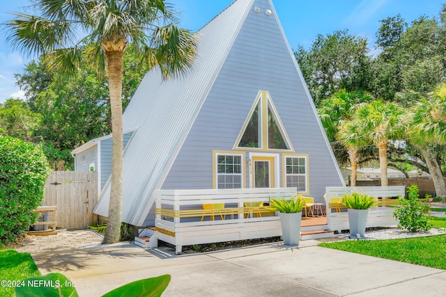 exterior space featuring a deck