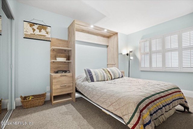 bedroom with carpet floors