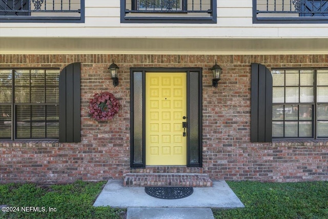 view of doorway to property