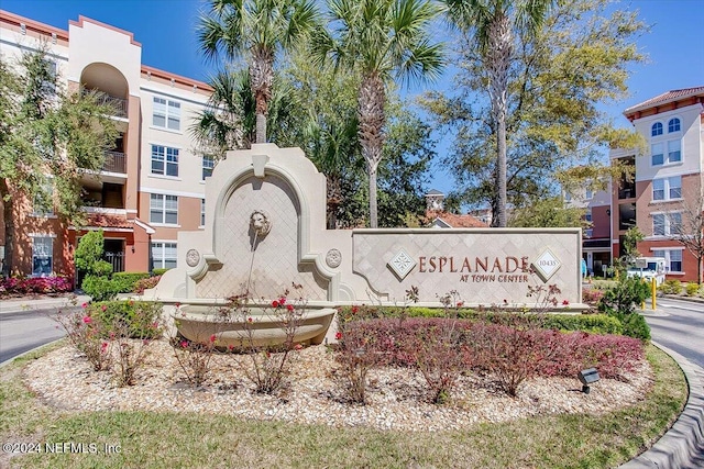 view of community sign