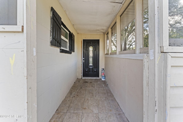 view of doorway to property