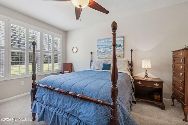 8757 Little Swift Cir Unit 22F, Jacksonville, FL 32256 - bedroom featuring carpet, baseboards, and ceiling fan