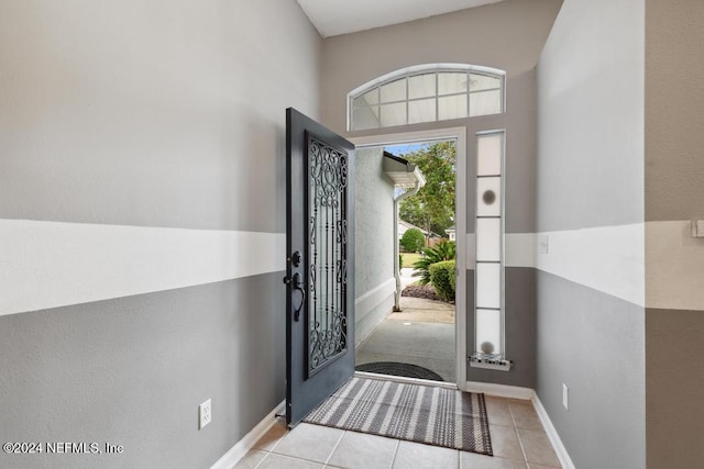 view of tiled entryway