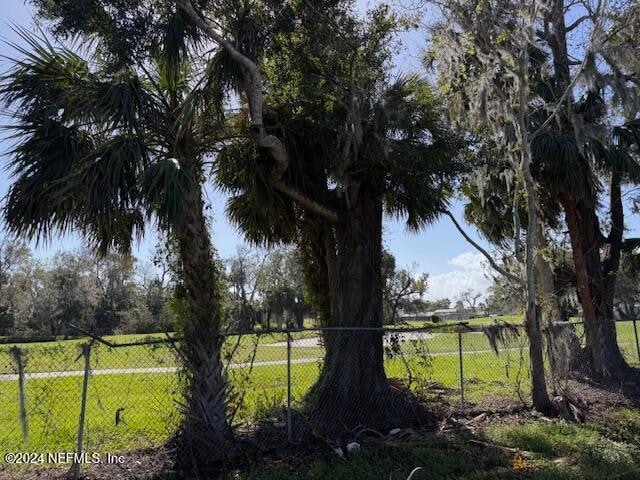 view of yard with a rural view