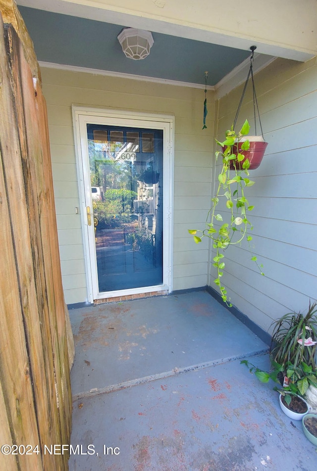 view of doorway to property